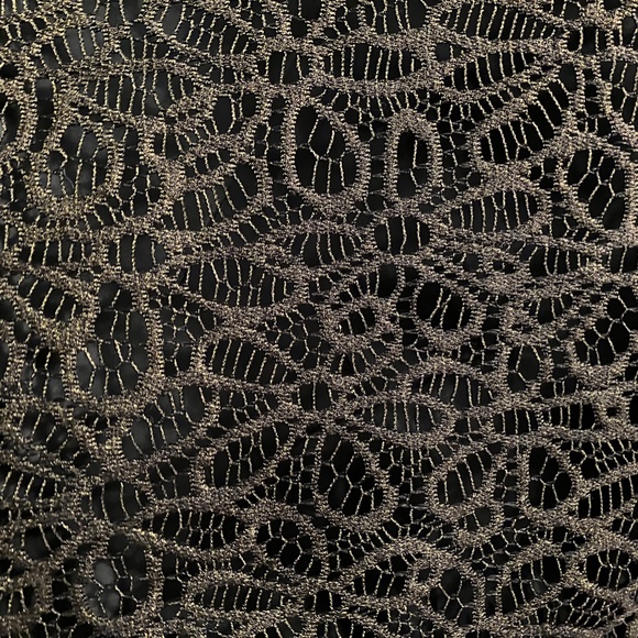 Willi Smith Metallic Bronze Lace Overlay Pencil Skirt Size 6 NWOT - Picture 2 of 8